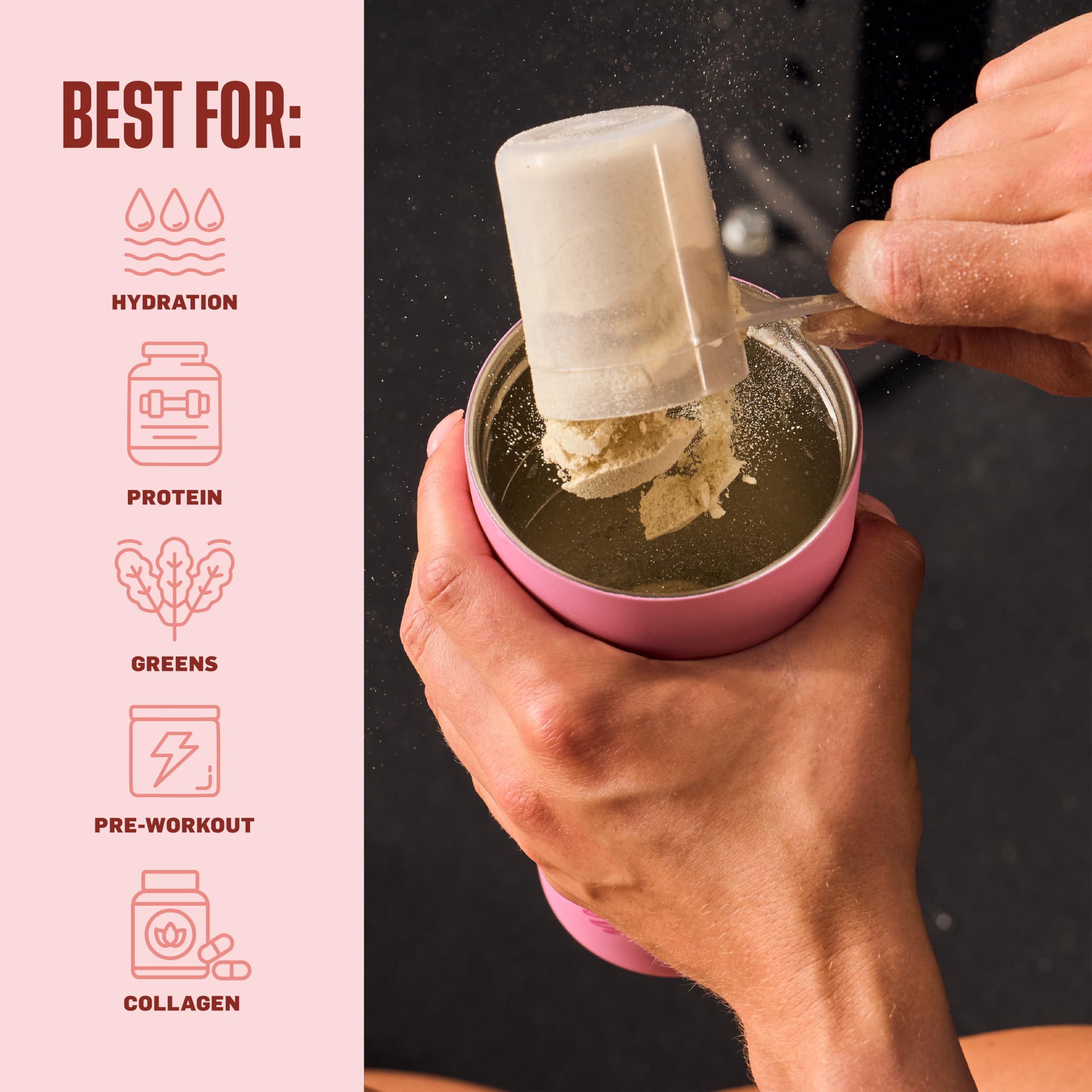 Blenderbottle 2-In-1 Insulated Stainless Steel Shaker Tumbler, Swig Leakproof Lid, Straw, Blenderball, Bpa Free, For Protein Sha